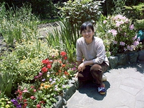 Fukiko in her Garden in Kameoka